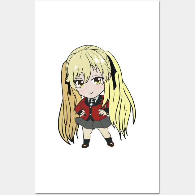 Kakegurui - Mary Saotome Chibi Wall Art by jenartfart